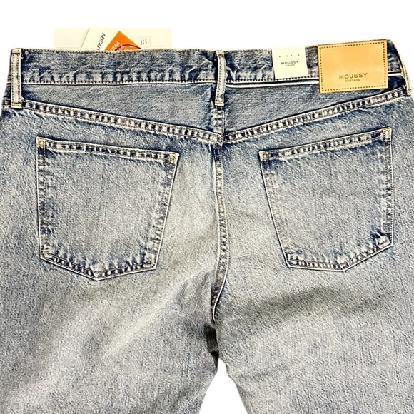 NWT Moussy Vintage Blue Arden Tapered Leg denim Jeans button fly Japan size 32 - Picture 5 of 11